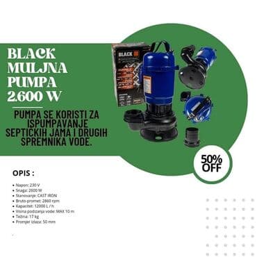 muljne pumpe za septicke jame: Muljna pumpa black 11500 Da — 1