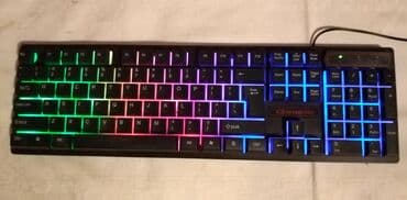 tastatura za android tv: Tastatura Gaming svetleca 3 slova izlizana,ostalo ispravno — 1