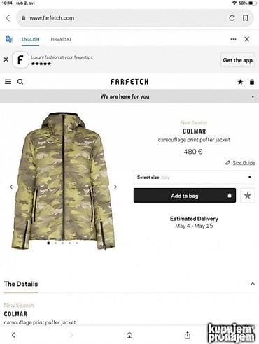 rang jakne: Original COLMAR jakna sa kapuljacom L Crna boja lagana a topla — 5