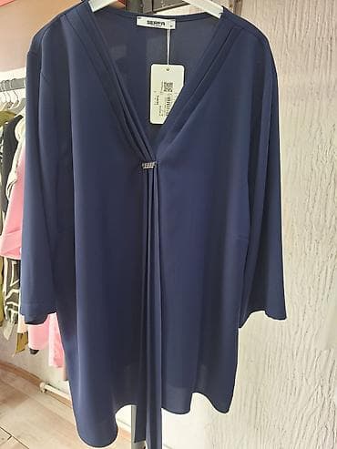 odeca za zene: Elegantna ženska bluza SERFA Velicina zelene 44,Velicina plave 50 - — 2