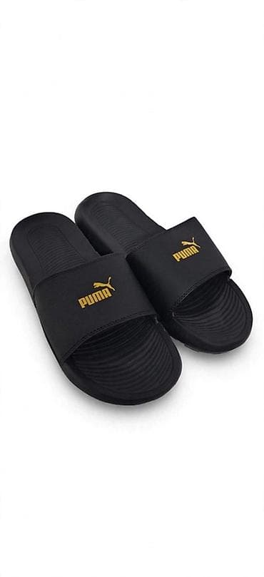 Puma muške papuče – klasične crne klompe/slajd model - Dizajn: crna