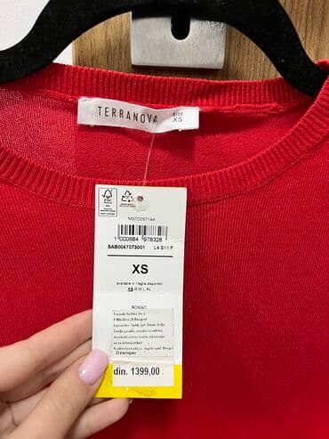 luna bluze: Terranova, XS, Viskoza, bоја - Crvena — 3