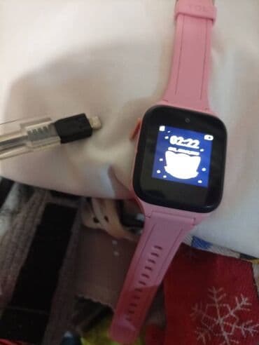 papuce sa masnom: Dečiji pametni sat – roza - Model sa ekranom u boji i silikonskom — 3