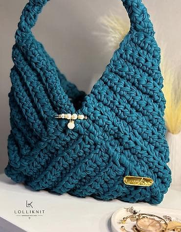 Ručno pletena torba – LolliKnit - Model: pletena hobo/shoulder torba