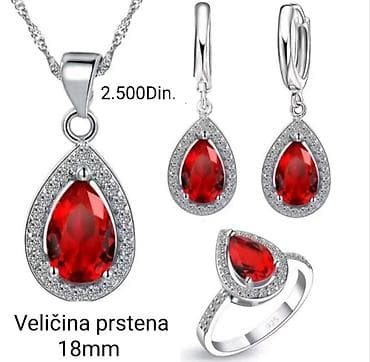 van cleef ogrlica cena: Elegantni posrebreni setovi nakita u tri boje – ogrlica, minđuše i — 3