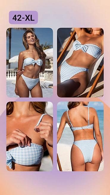 Dvoddelni kupaći kostim – veličina 42 (XL) - Model: bikini sa visokim