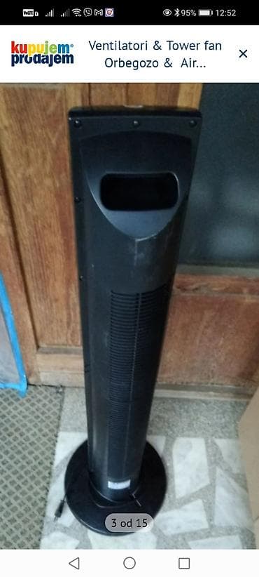 obranica za vodu: Orbegozо toranjski ventilator TWM 1009 - Snaga: 60 W - Napon: 220–240 — 2