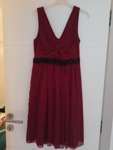 guess zenske torbe cene: Mango S (EU 36), color - Burgundy, Evening, With the straps — 7