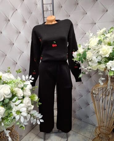 komplet za mamu i cerku: 🔥Ženski pleteni komplet – džemper i pantalone ❤️❤️ NOVOO trikotazni — 3