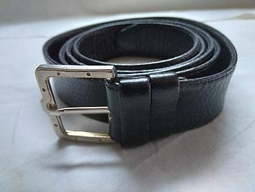 dzeparice muske waikiki: Kais muski koza crni 132 cm, sa kopcom sirina 2,5 cm. ocuvan — 1