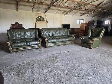 dekor platno za namestaj: Komplet kožne garniture za dnevnu sobu – 1 - Sastav: trosed, dvosed i — 9