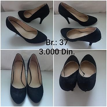 obuca tamaris: Elegantne crne salonke sa čipkastim dezenom - Broj: 37 - Materijal — 2