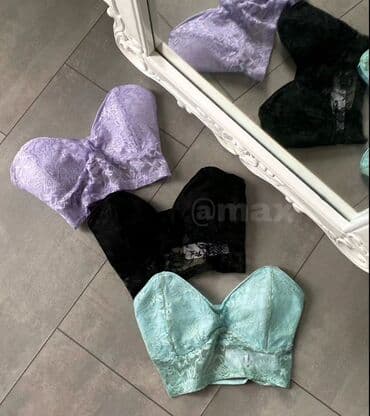 liska brusevi: 🟣New,,Lace Corset Top’’🟣 Velicine:S M L Boje:Lila Crna Mint — 1