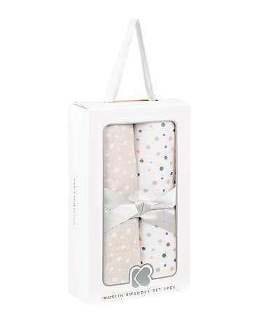 bez haljina: KikkaBoo Pelene od muslina – set 2 kom, 80x80, Dots Beige - Set — 3