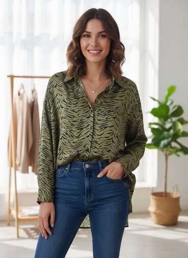 XL, Poliester, Leopard, krokodil, zebra, bоја - Maslinasto zelena na lalafo.rs XL, Poliester, Leopard, krokodil, zebra, bоја - Maslinasto zelena