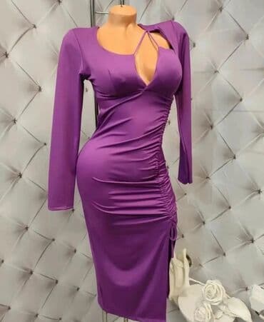 S, color - Purple, Evening, Long sleeves — 1