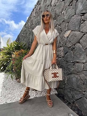 Haljine: ✅Letnja midi haljina s preklopom i kratkim rukavima
✅2100 din — 2