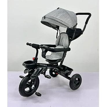 Kids' bicycles: Dečiji tricikl sa ručkom i tendom THEMA - 3 u 1 funkcionalnost — 1