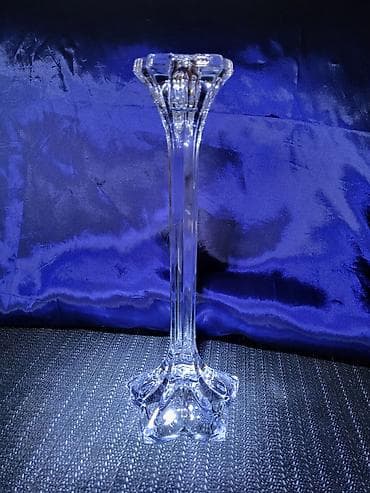 led svecnjak: Nov nemacki kristal svecnjak cvet iz 80ih.god. Svecnja nemacki,pun — 3