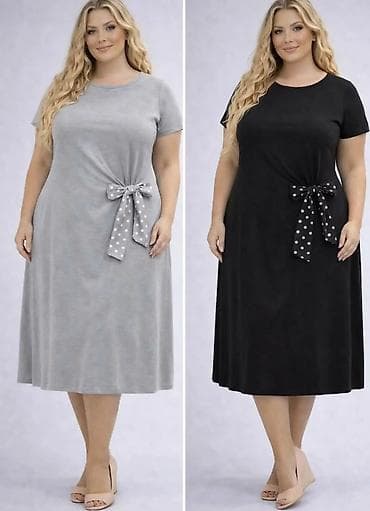 Dresses: Ženska haljina A‑kroja sa kratkim rukavima i ukrasnom mašnom sa — 3