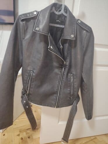 new yorker zlatibor: Ženska biker jakna – tamnosiva/ugljen siva - Klasičan moto kroj sa — 1