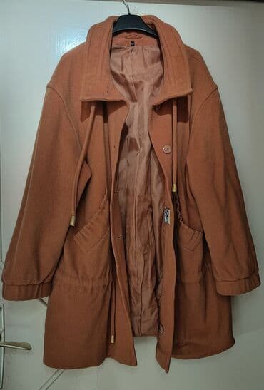 Kaputi: Ženska zimska jakna/kaput u cigla-braon boji. - Kroj: opušten, dužina — 2