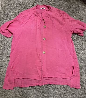 plus size tunike: 9Fashion Woman, XL (EU 42), L (EU 40), 2XL (EU 44), Cotton, Single-colored, color - Pink — 2