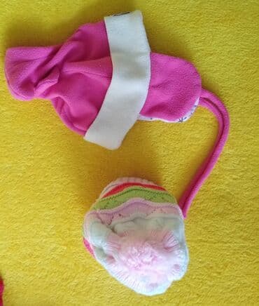 polovni kostimi za maskenbal za decu: Zimske kape za male devojčice COCONUT tople očuvane Veličina 74 80 — 7