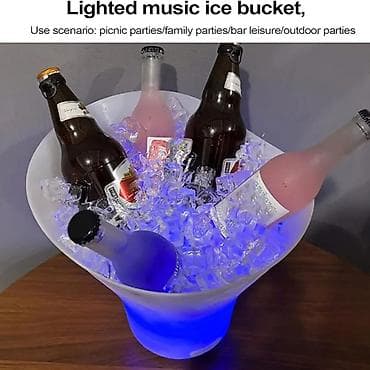 coca cola vatrostalna posuda: Yeke LED Speaker Ice Bucket (model SOM-0203), višenamenski uređaj koji — 9