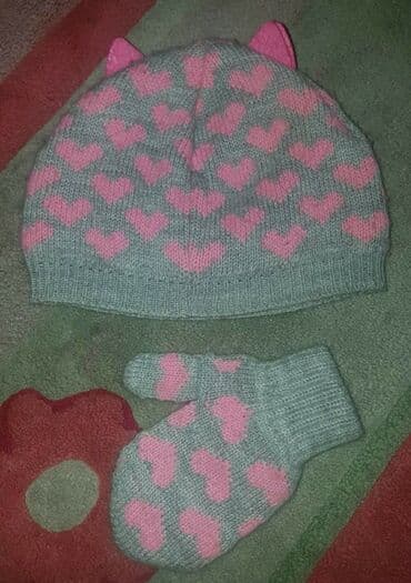 guess kape: Beanie, Scarf, For girls, color - Grey — 3