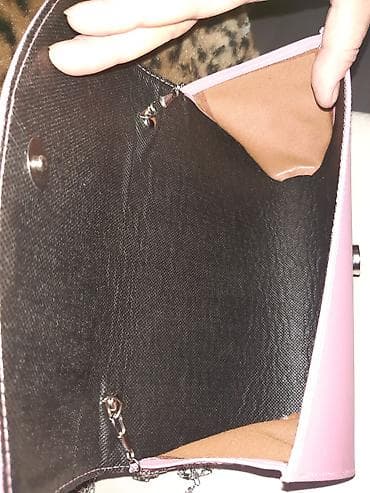 ccc torbice zenske: Elegantna ženska torbica/kvačilo u pastelno roze boji. - Materijal — 2