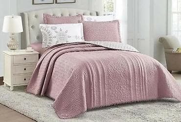 frotir pokrivači: Prekrivač za bračni krevet – set sa dekorativnim jastučnicama - — 3