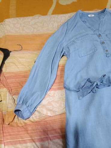 shooter haljine 2023: C&A 3XL (EU 46), color - Light blue, Oversize, Long sleeves — 4