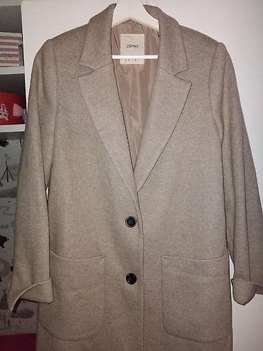 jakna sa vunom: ESPRIT ženski kaput – bež/peščana nijansa-nov,bez etikete S vel. - — 1