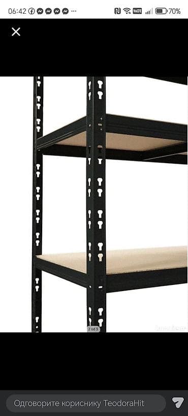 Metalna regalska polica za radionicu, garažu ili ostavu - Dimenzije