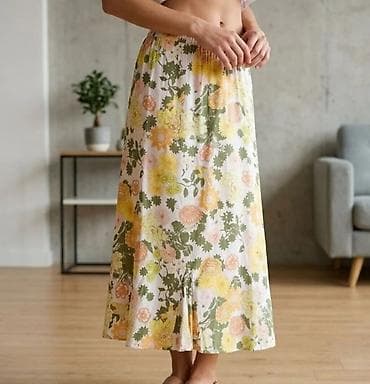 lace front perike: Ženska suknja midi dužine sa cvetnim dezenom - Kroj: ravna silueta sa — 1