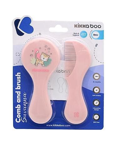 dr scholl proizvodi za negu stopala: KIKKA BOO četka i češalj za bebe Savanna PINK – šifra proizvoda: KKB4 — 3