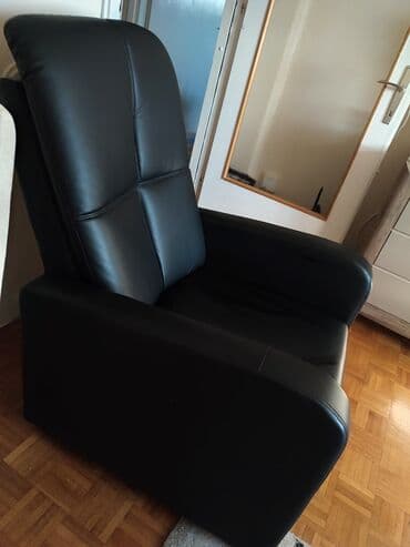 Ostali nameštaj: Fotelja - Veštačka koža, sa kliznim nagibnim mehanizmom i ugrađenim — 3