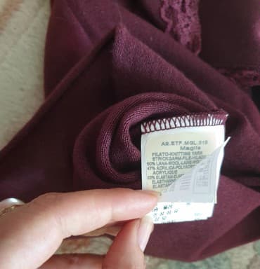 majice ispod sakoa: M (EU 38), color - Burgundy — 2