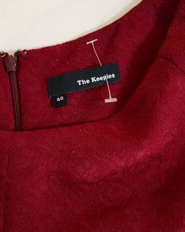 dugacke haljine svecane: M (EU 38), color - Burgundy, Cocktail, Short sleeves — 2