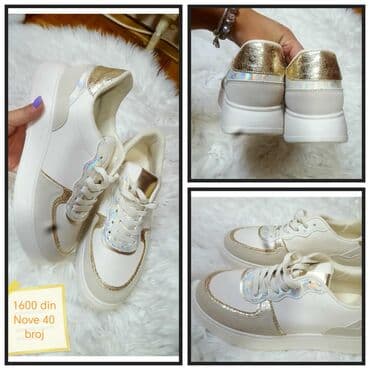 Women's Sneakers and athletic shoes: 40, bоја - Bela