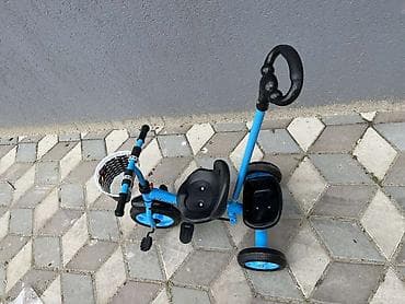 crno sivi tech fleece: Dečiji tricikl sa ručkom za guranje - Model: Playnbaby (označeno na — 4