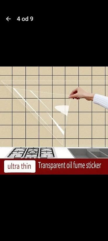 Daske za peglanje: Prozirna samolepljiva zaštitna folija za kuhinjske zidove i pločice - — 3