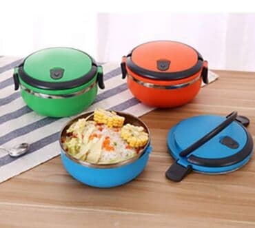 Kuhinjski setovi: Lunch box posude za hranu Posuda za hranu iz tri dela - Lunch Box - — 2