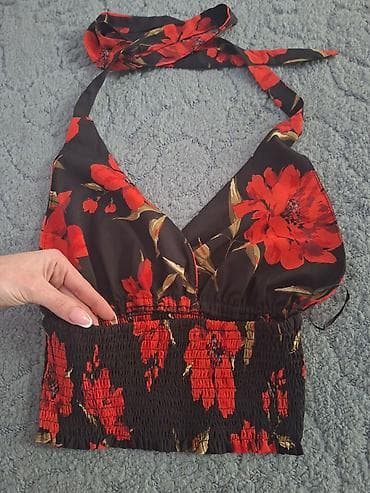 Letnji top na vezivanje oko vrata (halter) - Model: kratki halter top — 2