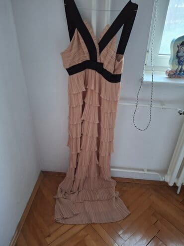 dugacke bunde: 3XL, color - Beige, Evening, With the straps — 1
