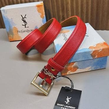 replay torba crna: Kožni kaiš Saint Laurent Paris – YSL monogram - Model: klasični kožni — 2