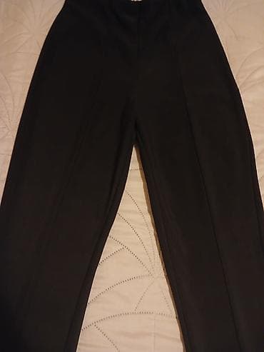 ccc ženske patike: Crne ženske pantalone – ravnog kroja sa visokim strukom i elastičnom — 5