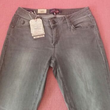 violeta farmerice: USPA Polo A.S.S.N. farmerice, NOVO Svetlo sive farmerice Original — 2