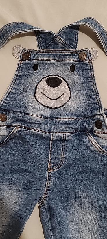 frozen odeca za devojcice: Dečije farmerke tregeri – džins kombinezon za bebe - Materijal — 3